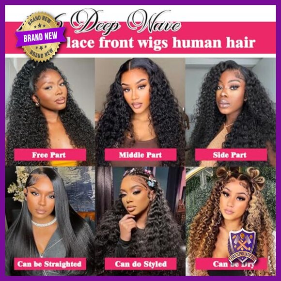 30 Inch Deep Wave Lace Front Wig Human Hair 13x6 HD Glueless Pre-Plucked main image 5